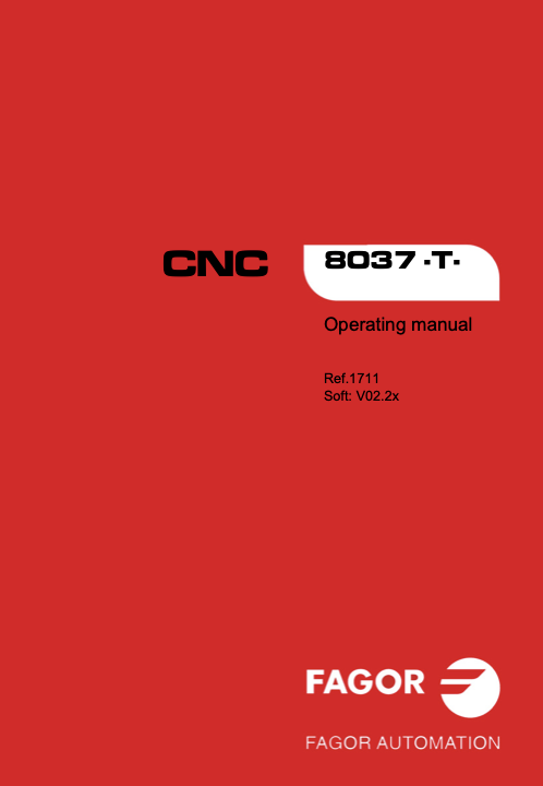发格8037T(车床)操作手册(英文版)