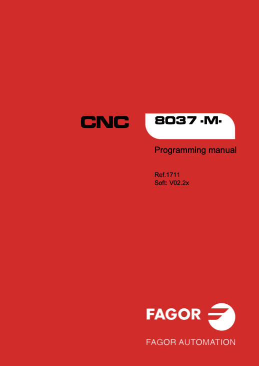 发格8037M(铣床)编程手册(英文版)