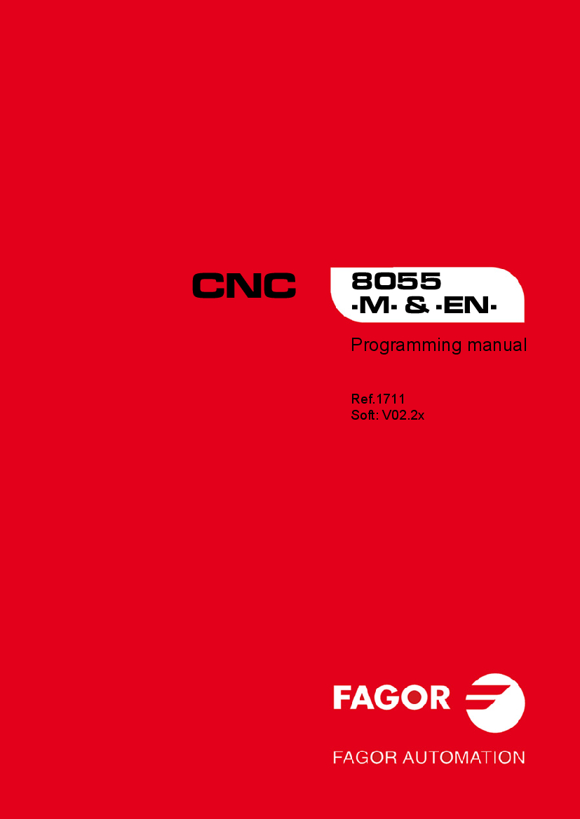 发格8055M(铣床)编程手册(英文版)