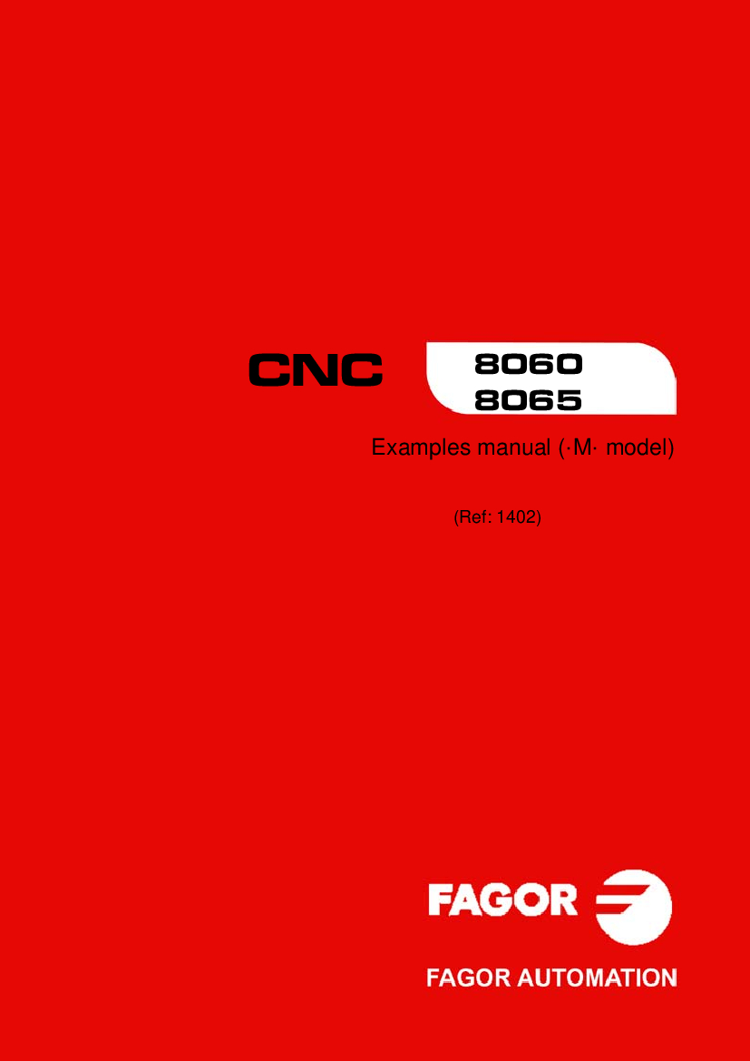 发格8060/8065M(铣床)示例手册(英文版)