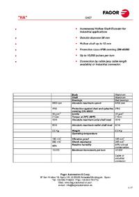 发格低分辨率旋转编码器手册HA（200511中文版）